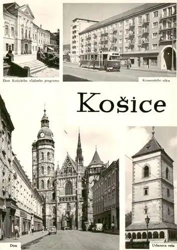 AK / Ansichtskarte  Kosice_Kassa_Kaschau_Slovakia Dom Kokickeho vladneho programu Komenskeho ulica Dom Urbanova vela