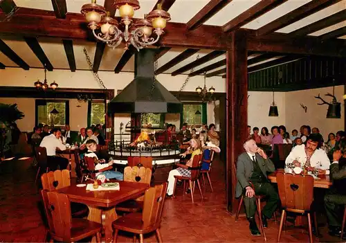 AK / Ansichtskarte 73913151 Schnee_Eifel Blockhaus Restaurant Schwarzer Mann