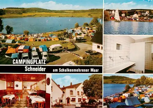 AK / Ansichtskarte 73913152 Schalkenmehren Campingplatz Schneider am Schalkenmehrener Maar Restaurant Waschraum