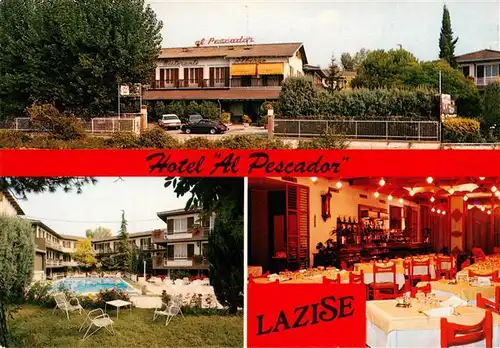 AK / Ansichtskarte 73913183 Lazise_Lago_di_Garda_IT Hotel Al Pescador Jolly Club Gastraum Schwimmbad