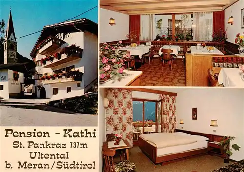 AK / Ansichtskarte  Meran_Merano_IT Pension Kathi Gastraum Zimmer