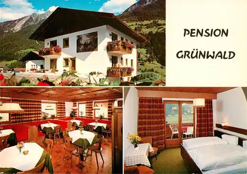 AK / Ansichtskarte  St_Martin_Passeier Pension Gruenwald Gastraum Zimmer