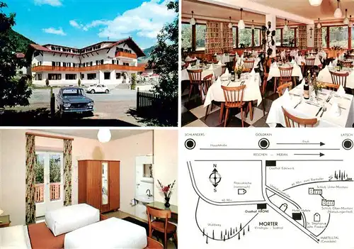 AK / Ansichtskarte  Morter_Vinschgau_IT Hotel Pension Krone Gastraum Gaestezimmer