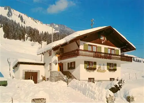 AK / Ansichtskarte 73913279 Mittelberg_Oy Haus Gemstalblick Winterlandschaft Allgaeuer Alpen