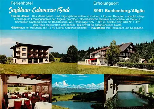 AK / Ansichtskarte 73913289 Buchenberg_Allgaeu Ferienhotel Jagdhaus Schwarzer Bock Erholungsort See Allgaeuer Alpen