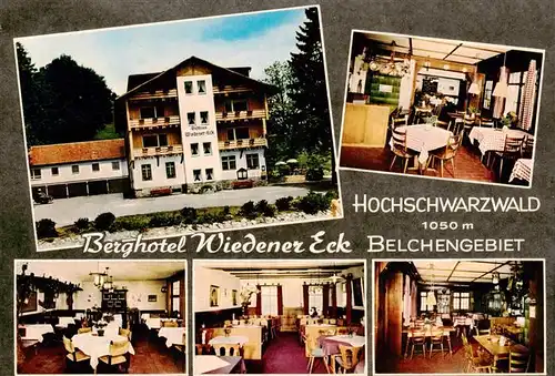 AK / Ansichtskarte  Wieden_Schwarzwald Berghotel Wiedener Eck im Belchengebiet Gastraeume