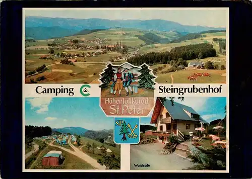 AK / Ansichtskarte 73913304 St_Peter_Schwarzwald Camping Steingrubenhof Waldcafé Hoehenluftkurort Luftaufnahme