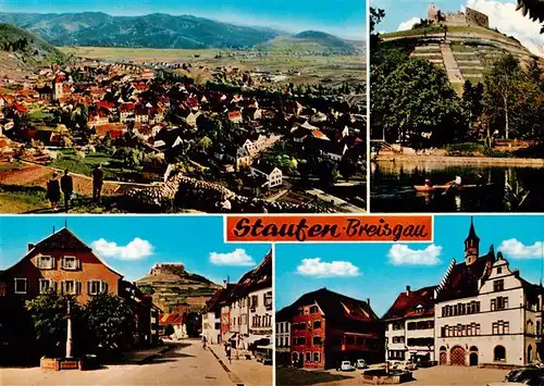 AK / Ansichtskarte 73913309 Staufen__Breisgau Stadtpanorama Burgruine Motive Innenstadt