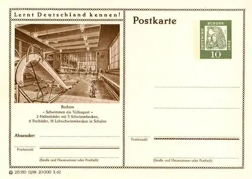 AK / Ansichtskarte 73913322 Bochum Hallenbad Serie Lernt Deutschland kennen