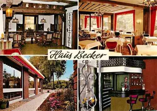 AK / Ansichtskarte 73913326 Bad_Laer Haus Becker Gaestehaus Hotel Restaurant Bar Hallenbad