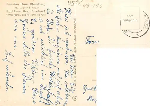 AK / Ansichtskarte  Bad_Laer Pension Haus Blomberg