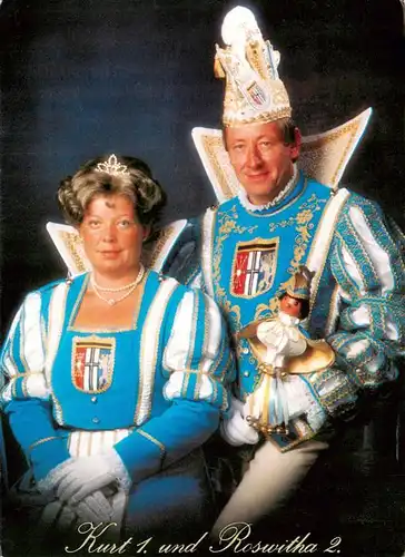 AK / Ansichtskarte 73913375 Moers_Moers Karneval Prinz Kurt I und Prinzessin Roswitha II