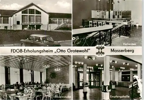 AK / Ansichtskarte  Masserberg FDGB Erholungsheim Otto Grotewohl Hallenbar Bauernstube Empfangshalle