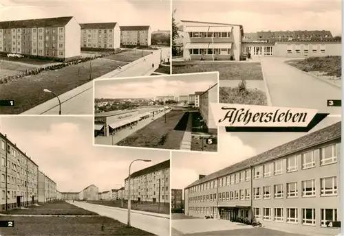 AK / Ansichtskarte  Aschersleben Kosmonautenviertel Kinderkrippe Nord Oberschule