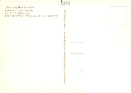 AK / Ansichtskarte  Reit_Winkl Rasthaus Reit im Winkl Bar
