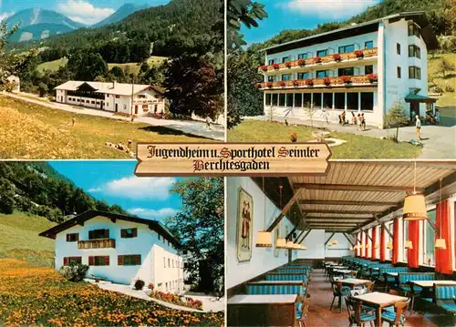 AK / Ansichtskarte  Berchtesgaden Jugendheim Sporthotel Seimler Gastraum