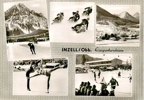 AK / Ansichtskarte 73913411 Inzell Eissportzentrum Eishockey Speedway Eisrennen Teilansichten