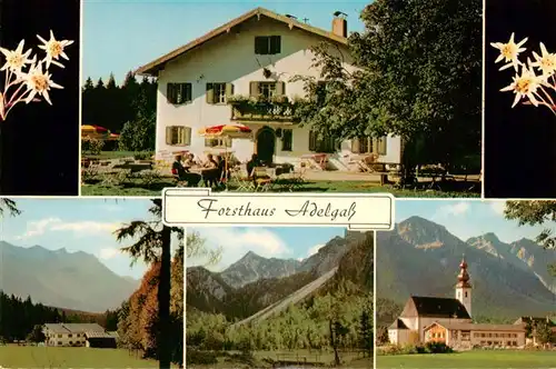 AK / Ansichtskarte  Inzell Forsthaus Adelgass Panorama Kirche