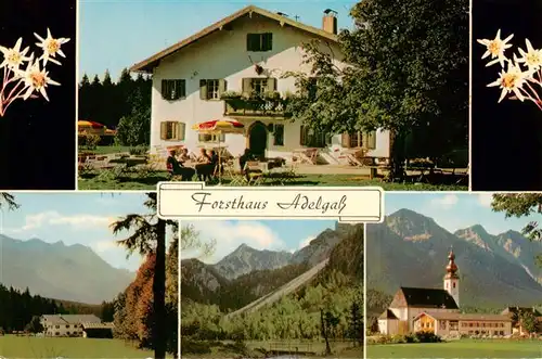 AK / Ansichtskarte  Inzell Forsthaus Adelgass Panorama Kirche
