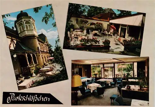 AK / Ansichtskarte 73913433 Elberfeld_Wuppertal Restaurant und Cafe Parkschloesschen Gastraum Terrasse