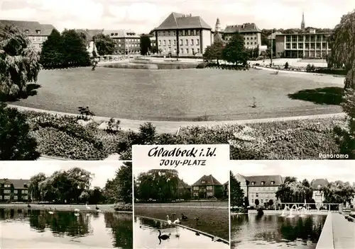 AK / Ansichtskarte 73913444 Gladbeck Panorama Jovy Platz Schwanenteich