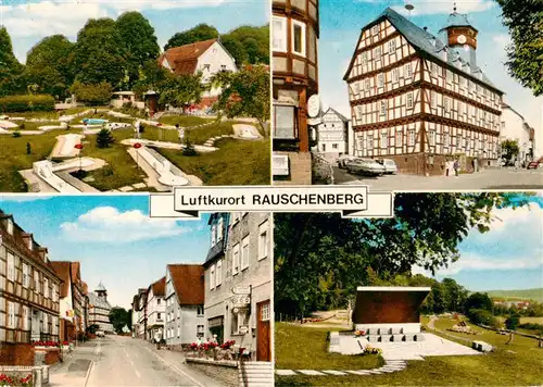 AK / Ansichtskarte  Rauschenberg_Hessen Minigolfanlage Fachwerkhaus Strassenpartie Park