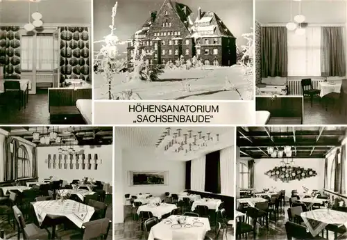 AK / Ansichtskarte  Oberwiesenthal_Erzgebirge Hoehensanatorium Sachsenbaude Gastraeume