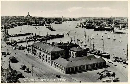 AK / Ansichtskarte  Goeteborg Hamnen med Tullhuset