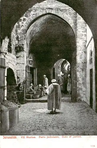 AK / Ansichtskarte  Jerusalem__Yerushalayim_Israel Siebte Station Porte judiciaire