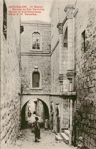 AK / Ansichtskarte  Jerusalem__Yerushalayim_Israel Sechste Station Haus der Hl Veronika