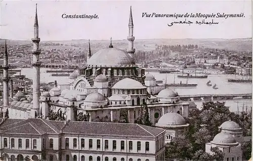 AK / Ansichtskarte 73913610 Constantinople Vue panoramique de la Mosquee Suleymanie