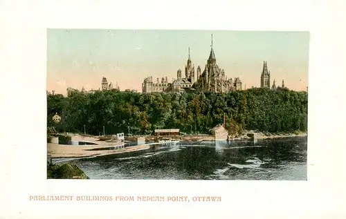 AK / Ansichtskarte  Ottawa_Canada Parliament Buildings from Nepean Point