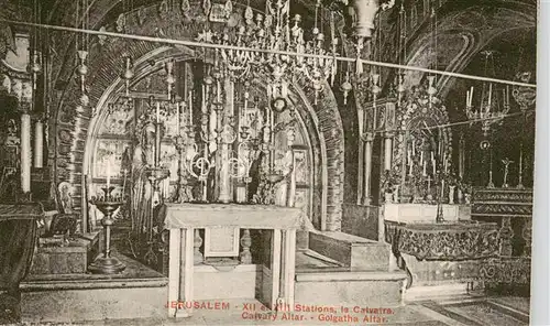 AK / Ansichtskarte  Jerusalem__Yerushalayim_Israel Calvary Altar Zwoelfte und Dreizehnte Station