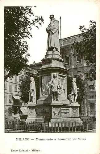 AK / Ansichtskarte  Milano_Mailand_IT Monumento a Leonardo da Vinci