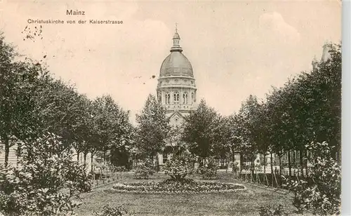 AK / Ansichtskarte  Mainz__Rhein Christuskirche von der Kaiserstrasse