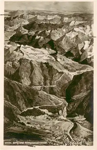 AK / Ansichtskarte  Brig_Glis_Brigue_VS Panorama mit Simplonstrasse