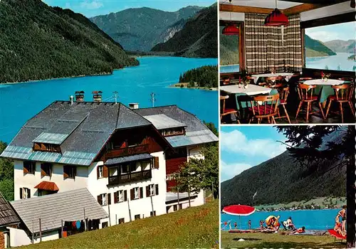 AK / Ansichtskarte  Naggl_Weissensee_Kaernten_AT Pension Naggierhof Gastraum Strand