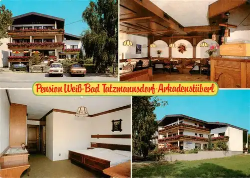 AK / Ansichtskarte  Bad_Tatzmannsdorf_Burgenland_AT Pension Weiss Arkadenstueberl Gastraum Zimmer