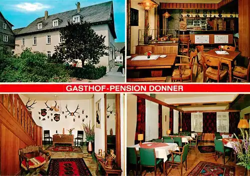 AK / Ansichtskarte 73913899 Remblinghausen_Meschede Gasthof Pension Donner Gastraeume Treppenaufgang