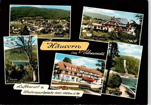 AK / Ansichtskarte 73913904 Haeusern_Schwarzwald Panorama Hotel Adler Albsee Ortsmitte Kraftwerk