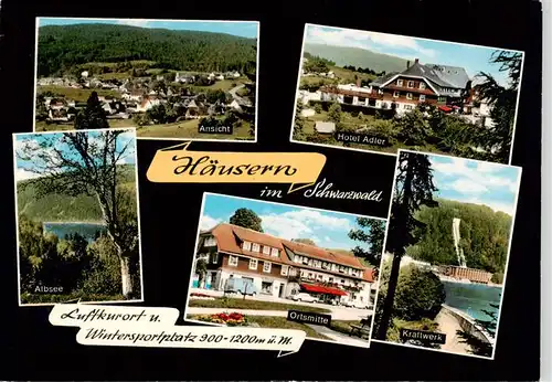 AK / Ansichtskarte  Haeusern_Schwarzwald Panorama Hotel Adler Albsee Ortsmitte Kraftwerk