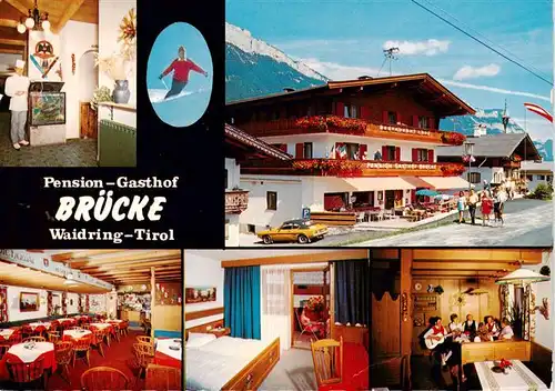 AK / Ansichtskarte 73913921 Waidring_Tirol_AT Pension Gasthof Bruecke Gastraeume Zimmer