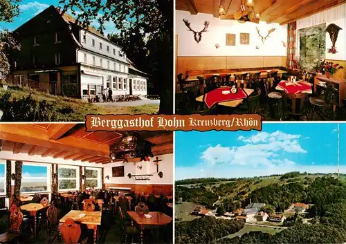 AK / Ansichtskarte  Kreuzberg__932m_Rhoen_Kloster_Bischofsheim Berggasthof Hohn Gastraeume Panorama