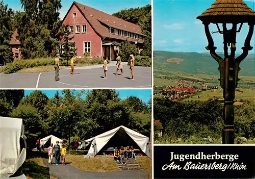 AK / Ansichtskarte  Bischofsheim_Rhoen Jugendherberge Am Bauersberg Panorama Zeltplatz