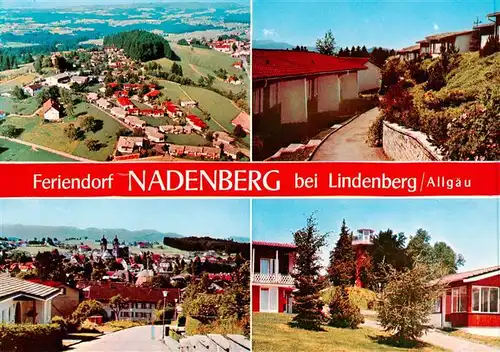 AK / Ansichtskarte  Lindenberg_Allgaeu Fliegeraufnahme Feriendorf Nadenberg Panorama Bungalows