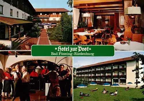 AK / Ansichtskarte  Bad_Fuessing Hotel zur Post Gastraum Tanz Liegewiese