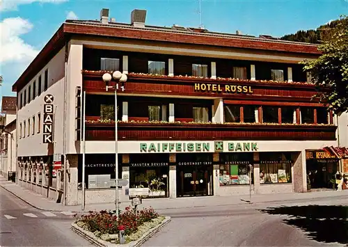 AK / Ansichtskarte  Schladming_Obersteiermark_AT Hotel Roessl mit Raiffeisen Bank