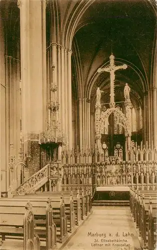 AK / Ansichtskarte  Marburg__Lahn St Elisabethkirche Lettner mit Kreuzaltar