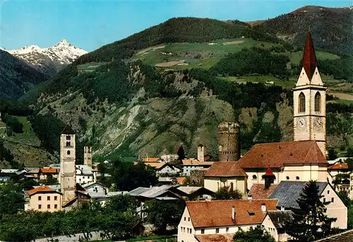 AK / Ansichtskarte  Mals_Malles_Suedtirol_IT Ortsansicht mit Kirche