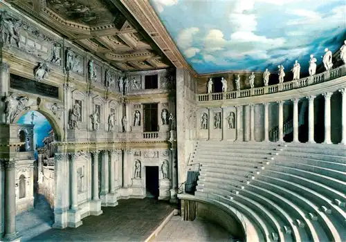 AK / Ansichtskarte  Vicenza_Veneto_IT Vorbuehne Italienisches Theater